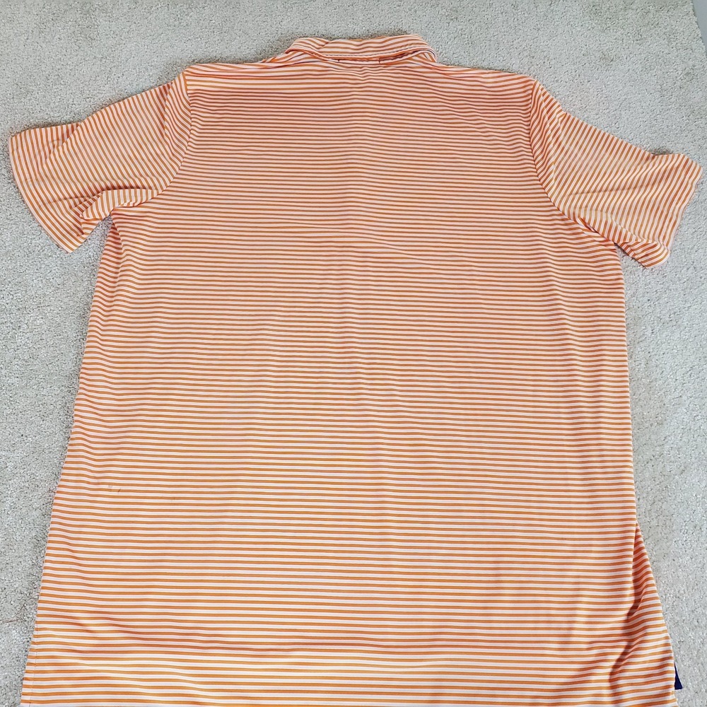 Ralph Lauren RLX Men's Polo Golf Shirt Size 2XL XXL Orange Striped Short Sleeve - Picture 11 of 12